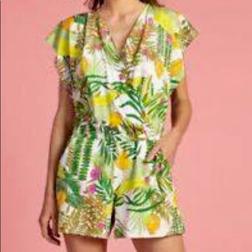 NWOT!TRINA TURK TROPICAL ROMPER